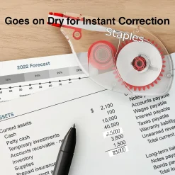 Correction & White-Out|Staples Correction Tape, White, 6/Pack (ST59819)