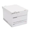 File Storage|Staples Corrugated File Box Lift Off Lid, Letter/Legal Size, White/Black, 20/Pack (3325010/3325007)