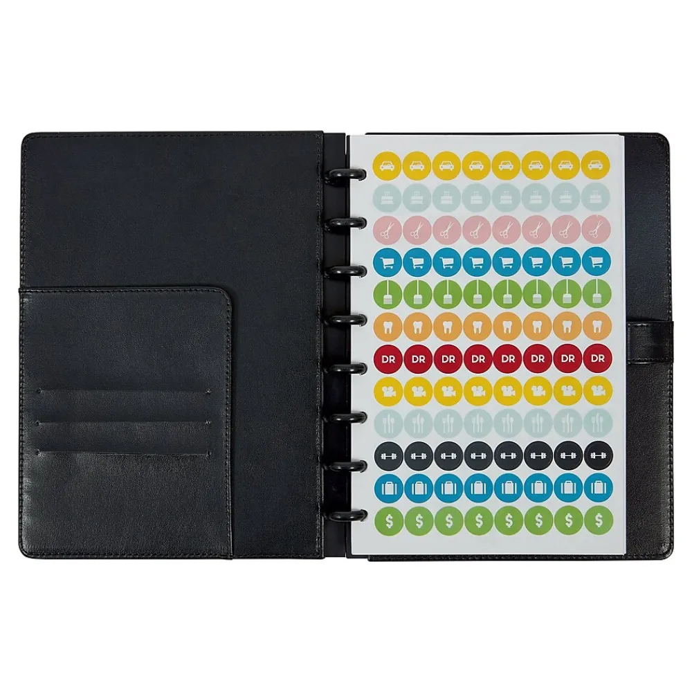Notebooks|Staples Customizable Notebook Accessories, 5.5" x 8.5", Assorted Colors, 4/Pack (29478)