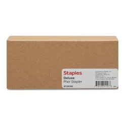 Staplers|Staples Deluxe Plier Stapler, 20 Sheet Capacity, Black/Gray (24546/17584)