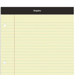 Notepads|Staples Double-Sheet Notepad, 8.5