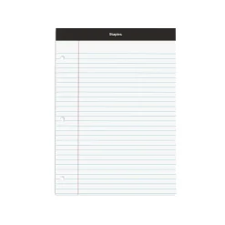 Notepads|Staples Double-Sheet Notepad, 8.5" x 11.75", Letter Size, White, 100 Sheets/Pad (20-244)