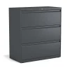 File Cabinets*Staples 3-Drawer Lateral File Cabinet, Letter/Legal Size, Lockable, 40.25"H x 36"W x 18.63"D, Charcoal (60947/20885)