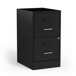 File Cabinets*Staples 2-Drawer Light Duty Vertical File Cabinet, Locking, Letter, Black, 18"D (52142)