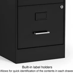 File Cabinets*Staples 2-Drawer Light Duty Vertical File Cabinet, Locking, Letter, Black, 18