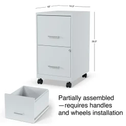 File Cabinets*Staples 2-Drawer Mobile Vertical File Cabinet, Letter Size, Lockable, 26.3