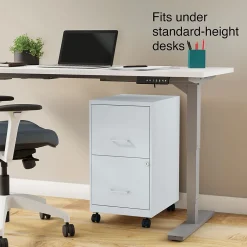 File Cabinets*Staples 2-Drawer Mobile Vertical File Cabinet, Letter Size, Lockable, 26.3