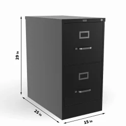 File Cabinets*Staples 2-Drawer Mobile Vertical File Cabinet, Letter Size, Lockable, 29