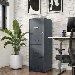 File Cabinets*Staples 4-Drawer Vertical File Cabinet, Letter Size, Lockable, 45.8