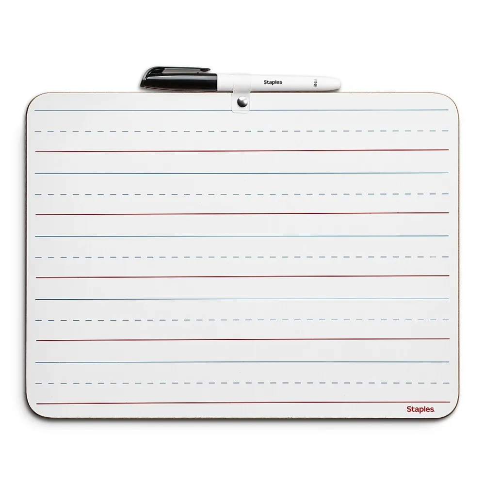 Dry Erase*Staples Dry-Erase Learning Board, 8.9" x 11.8" (44951)