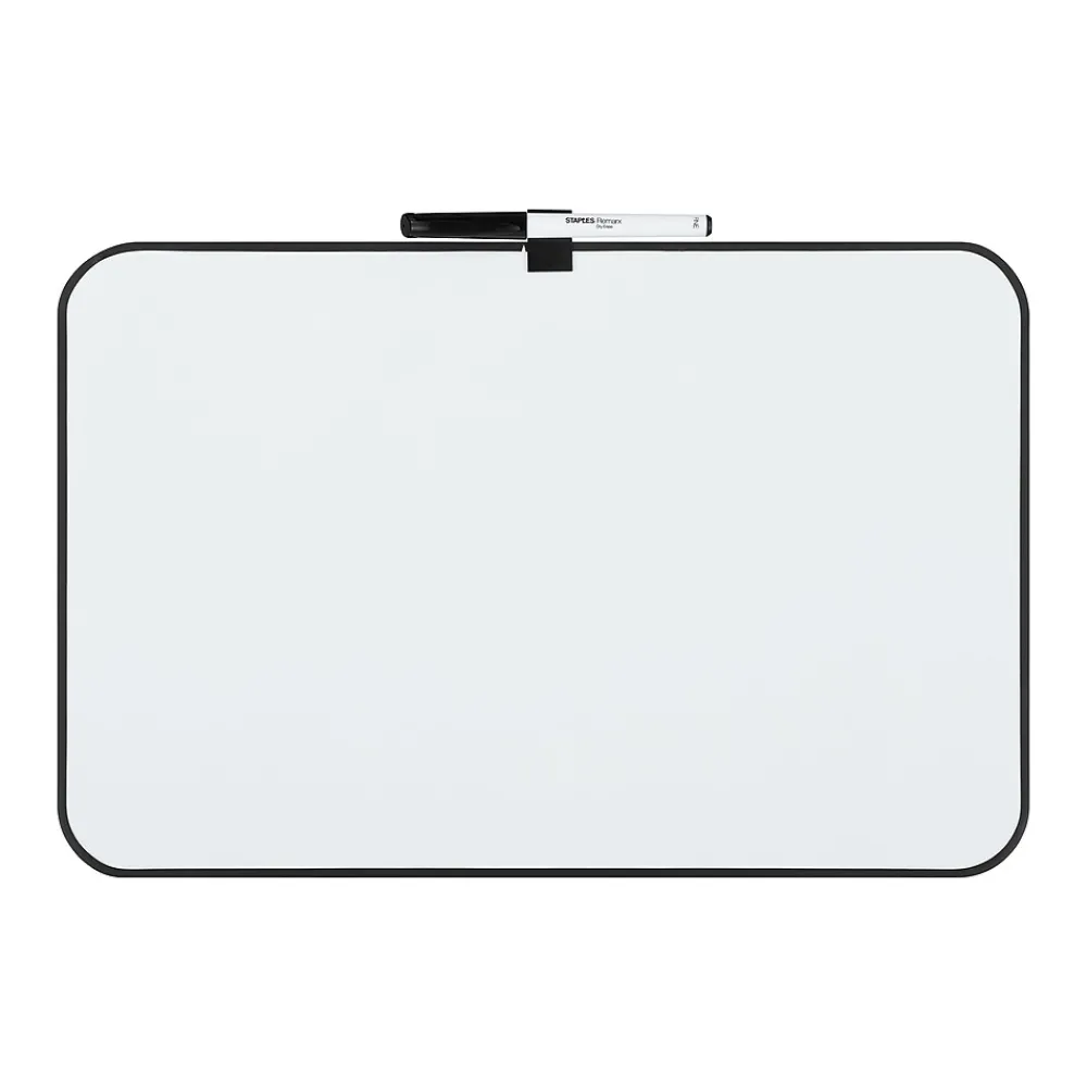 Dry Erase*Staples Durable Melamine Dry-Erase Board, Plastic Frame, 11" x 17" (VMMC10112)