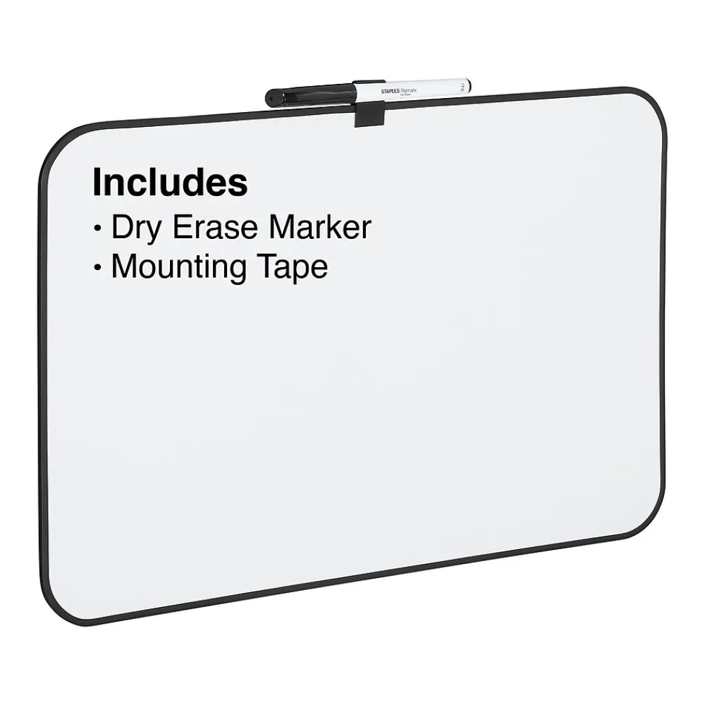 Dry Erase*Staples Durable Melamine Dry-Erase Board, Plastic Frame, 11" x 17" (VMMC10112)
