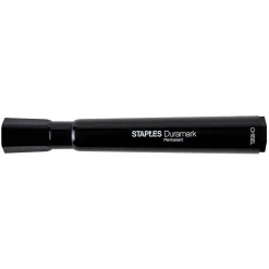 Markers|Staples DuraMark Tank Permanent Marker, Chisel Tip, Black, 12/Pack (10403-CC)