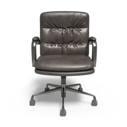 Office Chairs*Staples ® Ellsworth Leather Swivel Manager Chair, Gray (95115)
