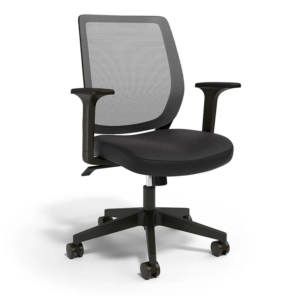 Ergonomic Chairs*Staples Essentials Ergonomic Fabric Swivel Task Chair, (UN56947) Black