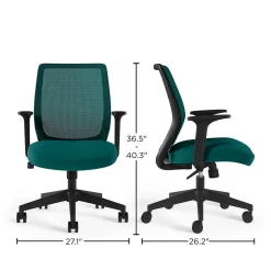 Ergonomic Chairs*Staples Essentials Ergonomic Fabric Swivel Task Chair, (UN60410) Teal