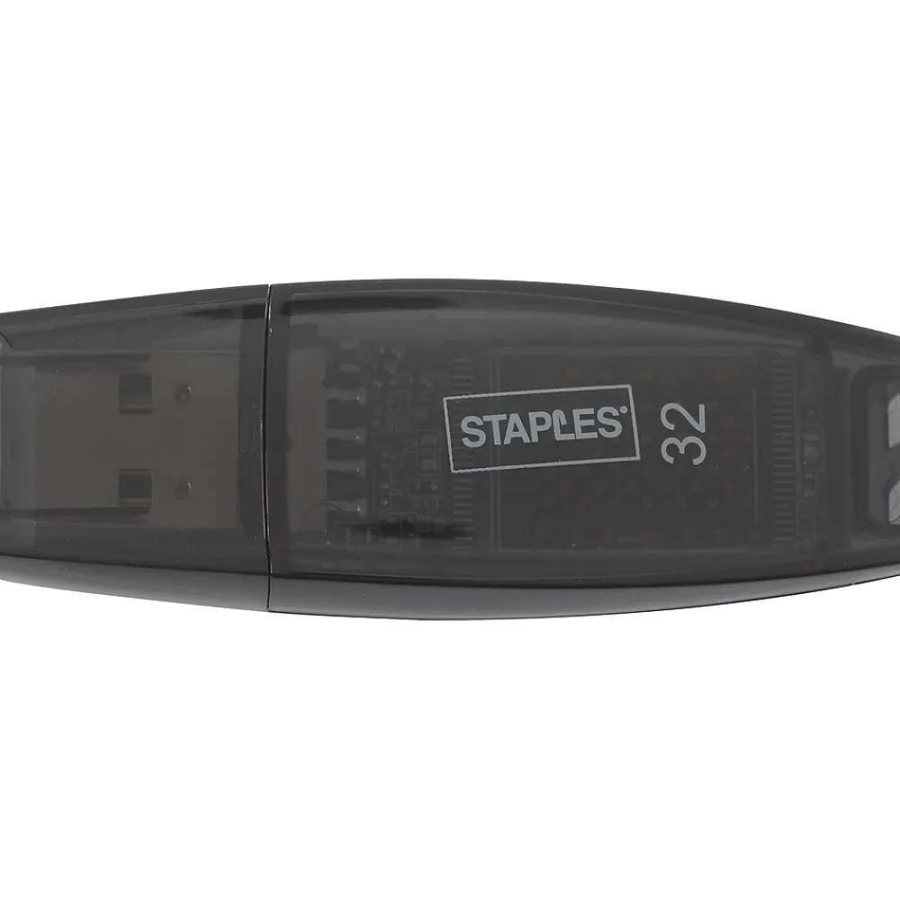 Hot Staples Everyday 32GB USB 2.0 Type A Flash Drive, Black (28205)