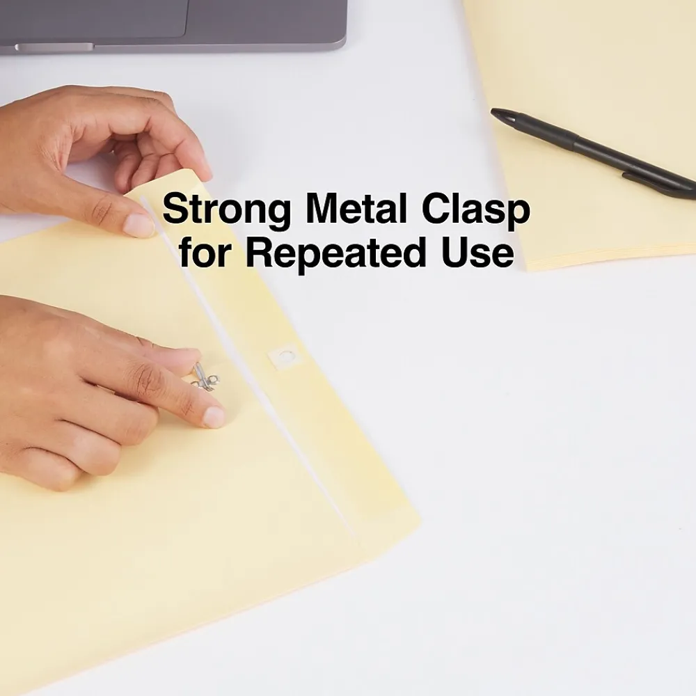 Best Staples Extra-Heavyweight Clasp & Moistenable Glue #15 1/2 Catalog Envelope, 12" x 15 1/2", Beige, 100/Box (ST122150-CC)