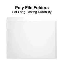 File Folders|Staples File Folder, 3 Tab, Letter Size, Translucent Clear, 6/Pack (TR11863)