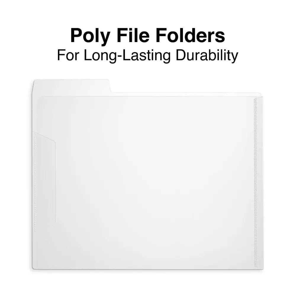 File Folders|Staples File Folder, 3 Tab, Letter Size, Translucent Clear, 6/Pack (TR11863)