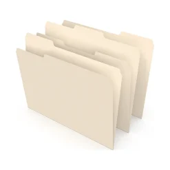 File Folders|Staples File Folder, 1/3-Cut Tab, Legal Size, Manila, 500/Carton (ST56680CT)