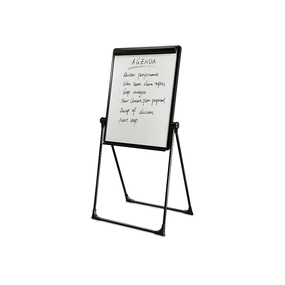 Dry Erase*Staples Flip Chart Easel, Black Steel (28216US/50444US)