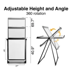 Dry Erase*Staples Flip Chart Easel, Black Steel (28216US/50444US)
