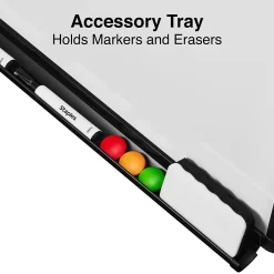 Dry Erase*Staples Flip Chart Easel, Black Steel (28216US/50444US)