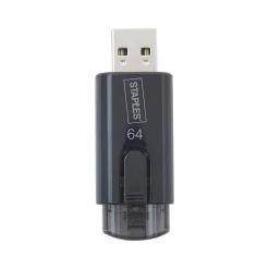 Online Staples 64GB USB 2.0 Type A Flash Drive, Black (27990)
