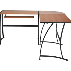 Corner Desks*Staples Gillespie 62" W L-Shaped Computer Desk, Sonoma Cherry (ST28189-CC)
