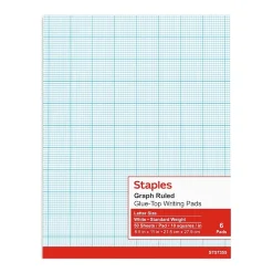 Notepads|Staples Graph Pad, 8.5