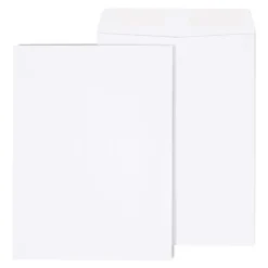 Staples Gummed Catalog Envelopes, 9"L x 12"H, White, 250/Box (486949R)