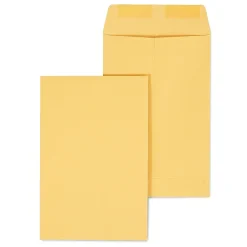 Staples Gummed Kraft Catalog Envelopes, 6" x 9", Brown, 100/Box (17097)