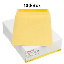 Discount Staples Gummed Kraft Catalog Envelopes, 7.5