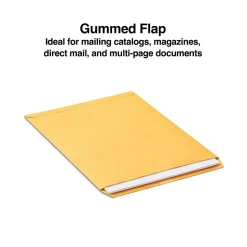 Online Staples Gummed Kraft Catalog Envelopes, 12" x 15.5", Brown, 100/Box (SPL534784)