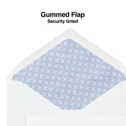 Best Staples Gummed Security Tinted #6 3/4 Business Envelopes, 3 5/8" x 6 1/2", White, 250/Box (19254)