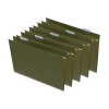 Hanging File Folders|Staples Heavy Duty Box Bottom Hanging File Folder, 2" Expansion, 1/5-Cut Tab, Legal Size, Standard Green, 25/Box