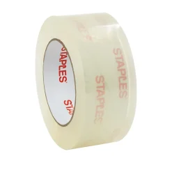Hot Staples Heavy Duty Packing Tape, 1.88" x 54.6 Yds, Clear, 18/Rolls