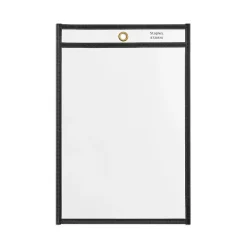 Sheet Protectors|Staples Heavy Weight Stitched Job Ticket Holder, 6" x 9", Clear, 25/Pack (28510)