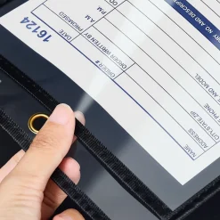 Sheet Protectors|Staples Heavy Weight Stitched Job Ticket Holder, 6" x 9", Clear, 25/Pack (28510)