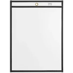 Sheet Protectors|Staples Heavy Weight Stitched Job Ticket Holder, 8.5" x 11", Clear, 25/Pack (17700)
