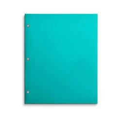 Pocket Folders|Staples 3-Hole Punched 4-Pocket Paper Folder, (ST56215-CC) Teal