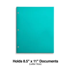 Pocket Folders|Staples 3-Hole Punched 4-Pocket Paper Folder, (ST56215-CC) Teal