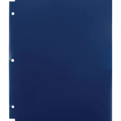Pocket Folders|Staples 3-Hole Punched 2-Pocket Portfolio Folder, Navy (26187)