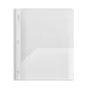 Pocket Folders|Staples 3-Hole Punched 2-Pocket Plastic Presentation Folder with Fasteners, Clear (ST26387-CC)