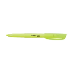 Highlighters|Staples Hype Stick Highlighters, Chisel, Yellow, 5/Pack (29346)