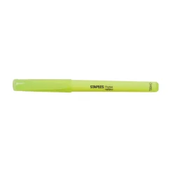 Highlighters|Staples Hype Stick Highlighters, Chisel, Yellow, 5/Pack (29346)