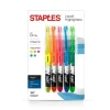 Highlighters|Staples ® Hype! Stick Highlighters, Chisel Tip, Assorted, 5/Pack (34657-CC)