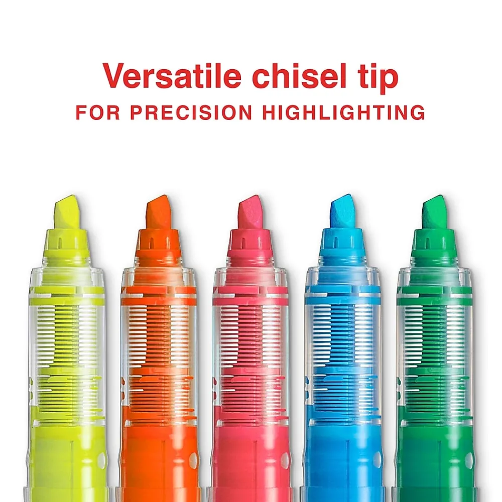 Highlighters|Staples Hype! Stick Highlighters, Chisel, Assorted, Dozen (14598)