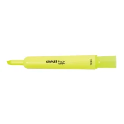 Highlighters|Staples Hype Tank Highlighters, Chisel Tip, Yellow, Dozen (29203-CC)